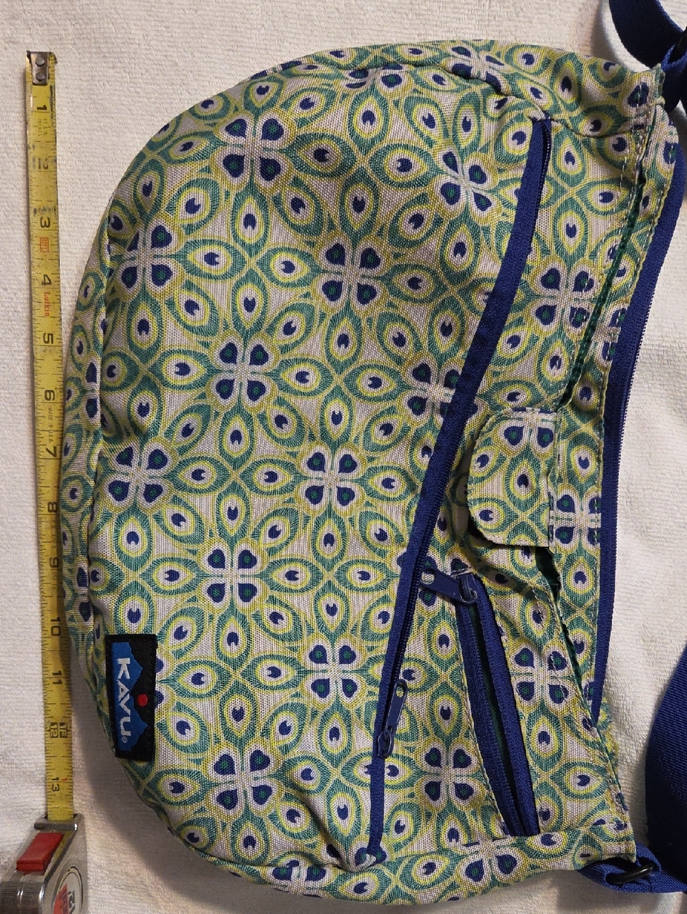 Kavu Green and Blue Patterned Crossbody Sling